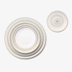 Baccarat Plates|Arcadia Gold & Platinum Soup Bowls, Set of 2