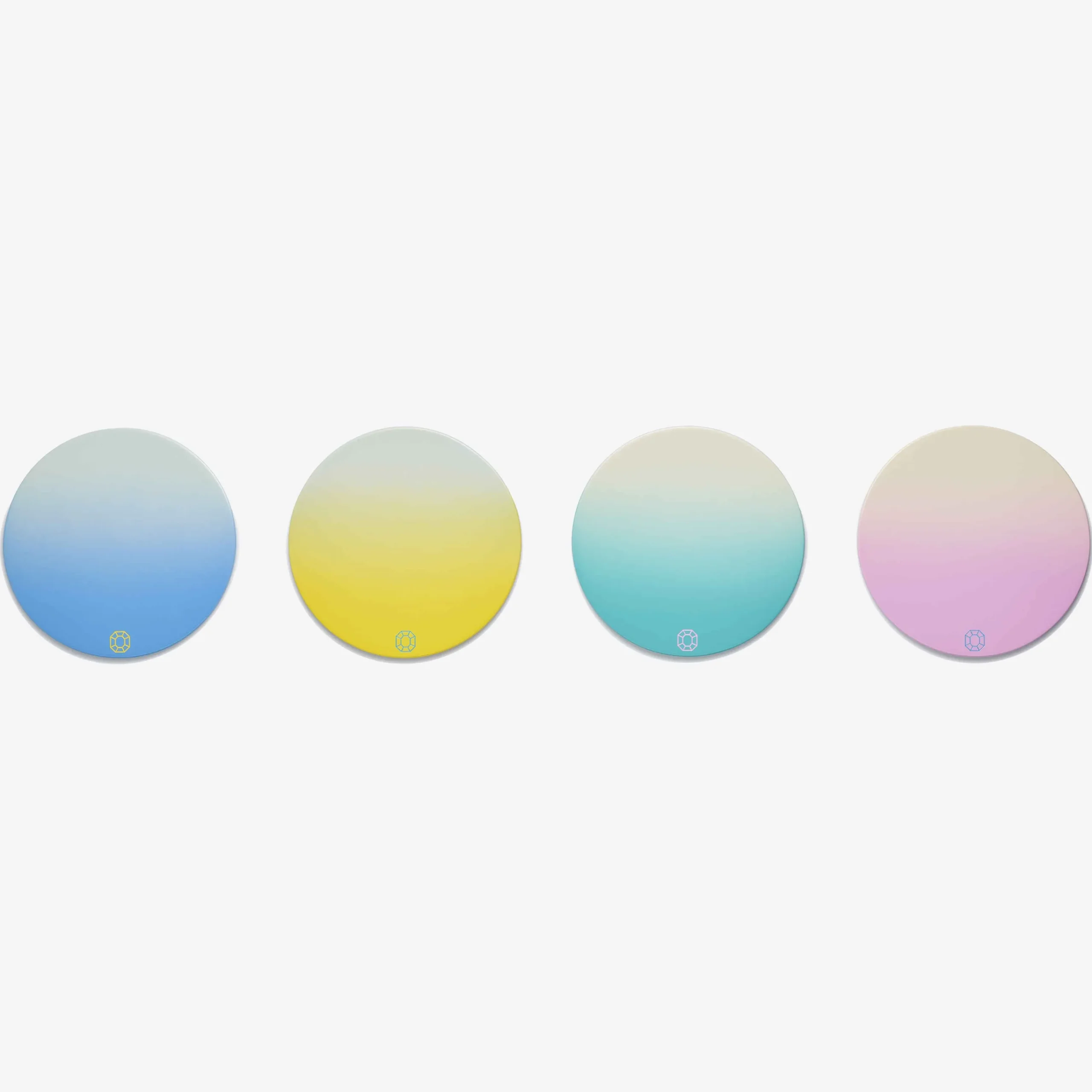 Baccarat Desk Accessories|Trays & Coasters|Octogone Colors of Joy Pastel Coasters X4