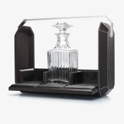 Baccarat Bar Accessories|Octogone Tantalus Black Oak
