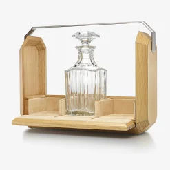 Baccarat Bar Accessories|Octogone Tantalus Natural Oak