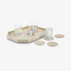 Baccarat Trays & Coasters|Octogone Tray M & Coaster X4 & 4 Elements Tumblers Set | United States