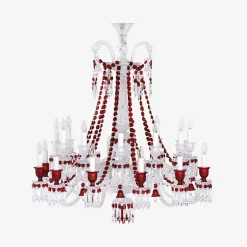 Baccarat Chandeliers|Zénith Chandelier Red (24L)