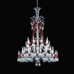 Baccarat Chandeliers|Zénith Chandelier Red (48L)