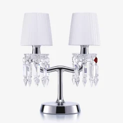 Baccarat Table & Desk Lamps|Zénith Nomade Lamp Chrome (02L) & Lampshades S | United States