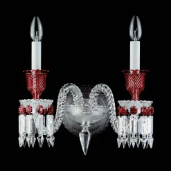 Baccarat Wall Lamps & Sconces|Zénith Wall Unit Clear and Red (2L)