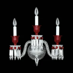 Baccarat Wall Lamps & Sconces|Zénith Wall Unit Clear and Red (3L)